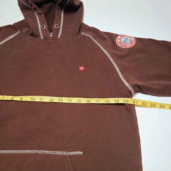 Ocean And Earth "Surfing Is My Religion" Men's Hoodie Size Small Graphic Y2k - Picture 8 of 9